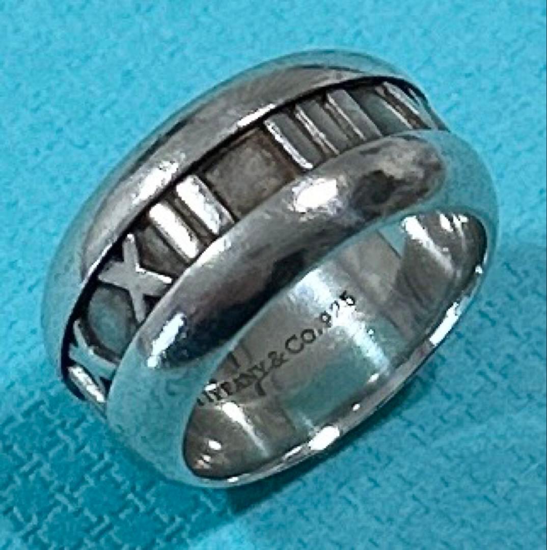 TIFFANY&Co. アトラス リング 925 約8号 純正巾着付 TIFFANY&Co.（ティファニー） 8号 リング・指輪 アトラス シルバー925