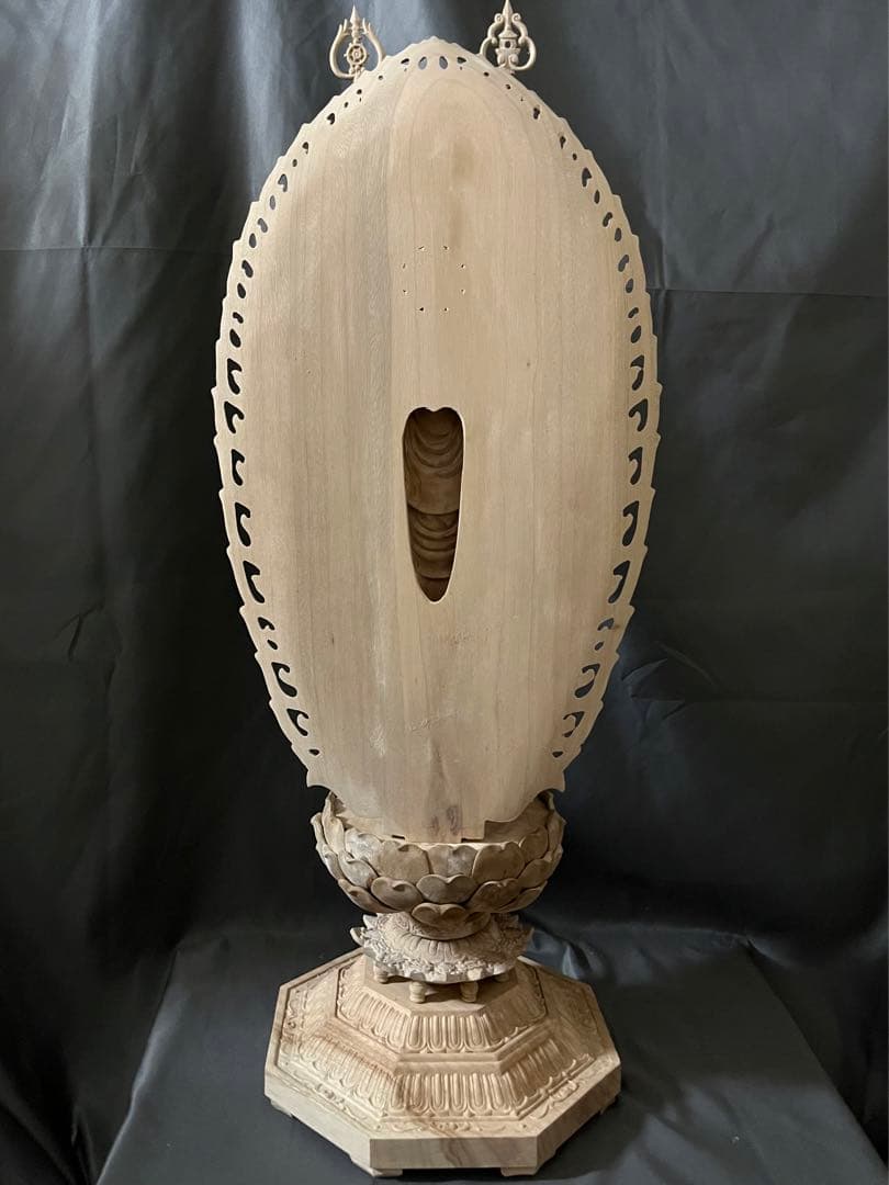 大迫力 高80cm 井波彫刻 仏教工芸品 木彫仏像 千手観音菩薩立像 - メルカリ