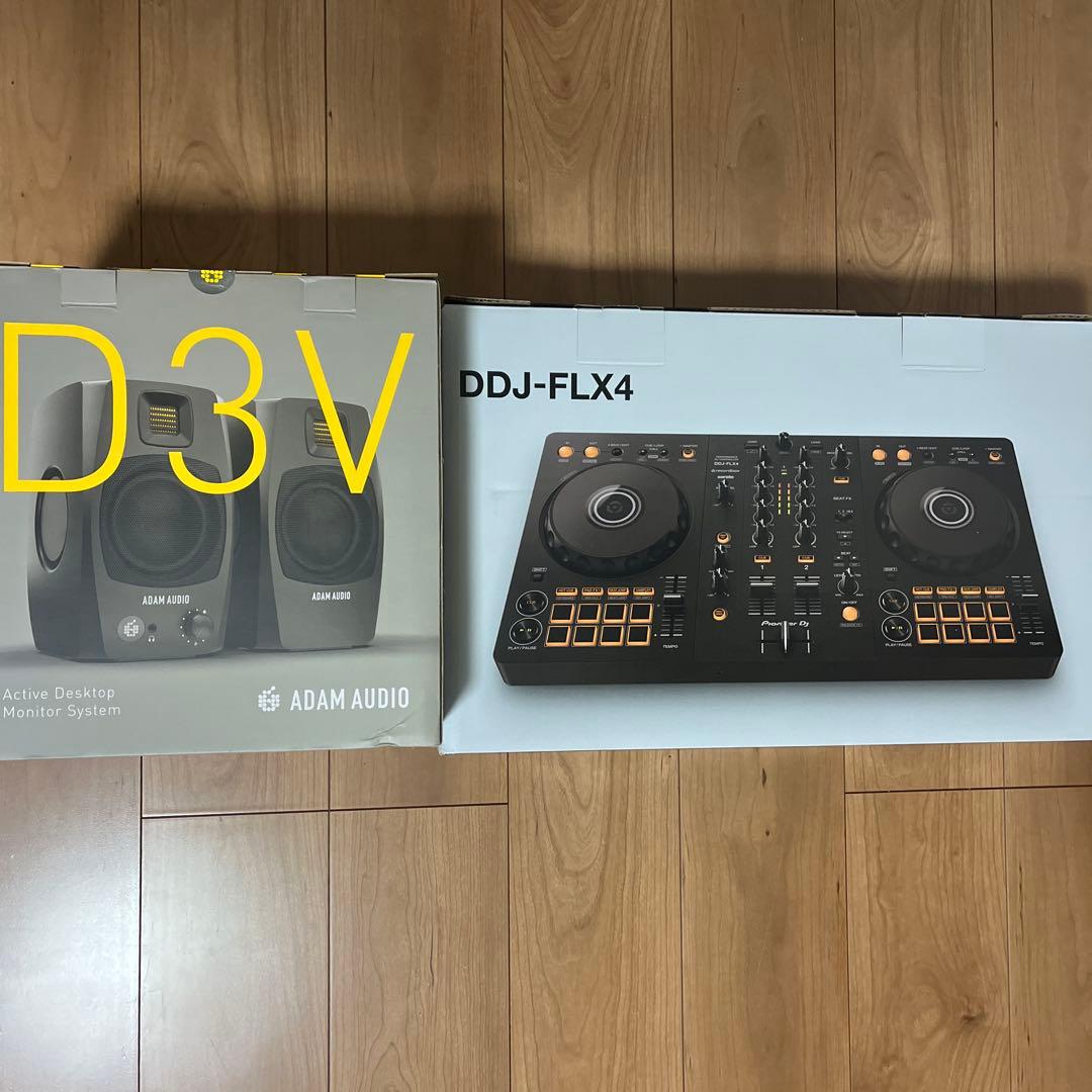 DDJ-FLX4 ADAM AUDIO D3V djセット　スピーカー付き