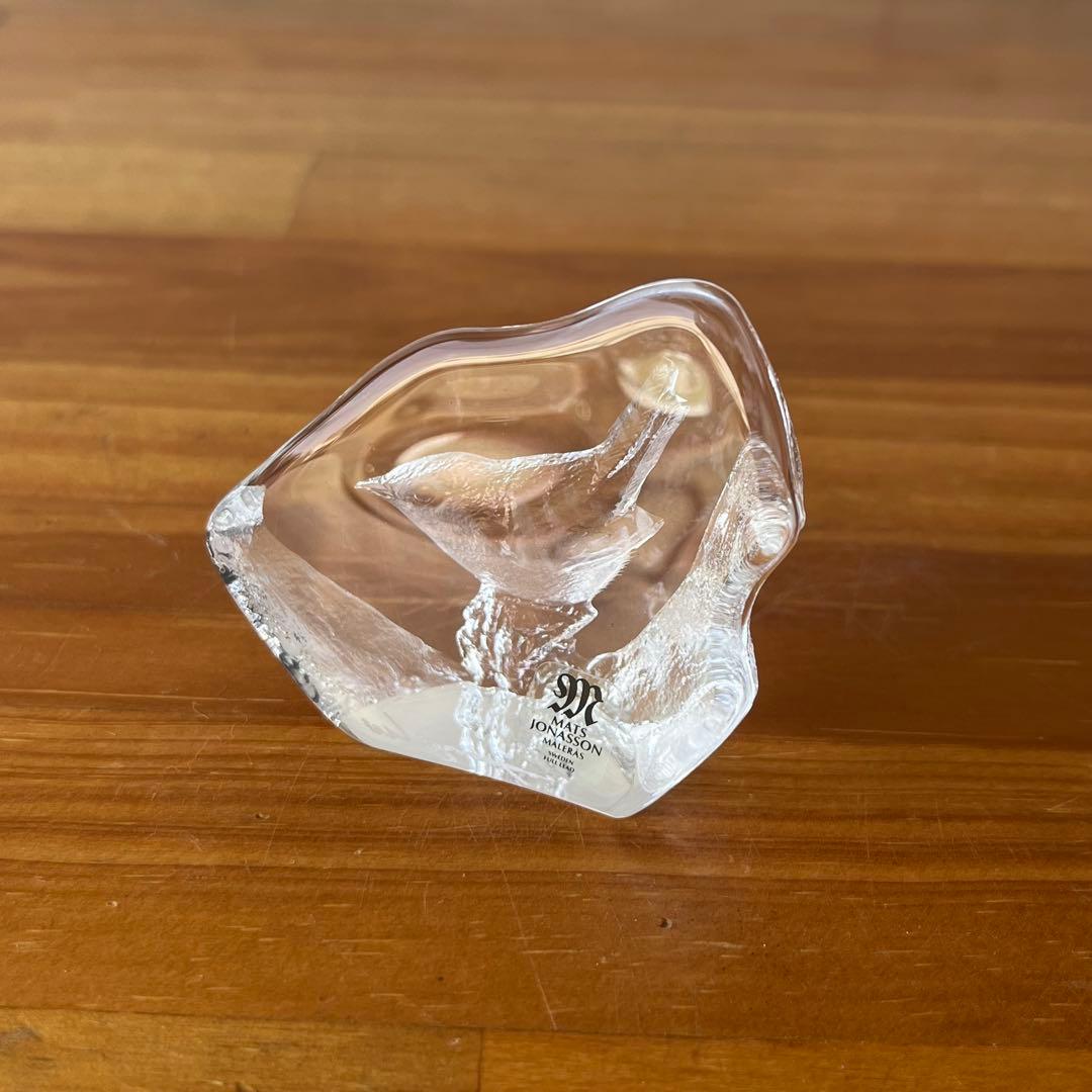 MATS JONASSON（マッツ・ジョナサン）クリスタルガラス オブジェ「鳥