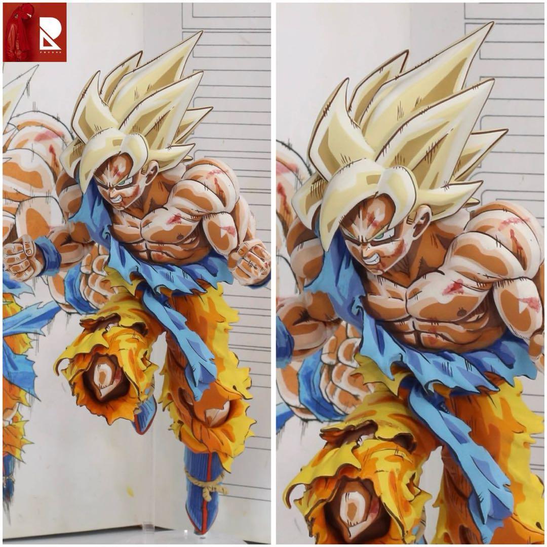 ドラゴンボール ジャンプ50周年　超サイヤ人孫悟空　リペイント 2D 二次元彩色 ドラゴンボールフィギュアアニバーサリースーパーサイヤ人孫悟空二次元