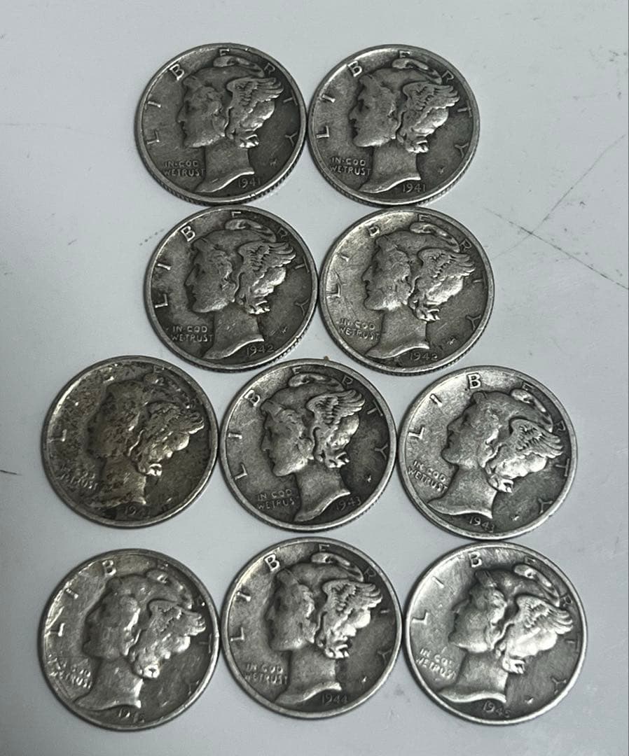 マーキュリー・ダイム 10枚セット - メルカリ