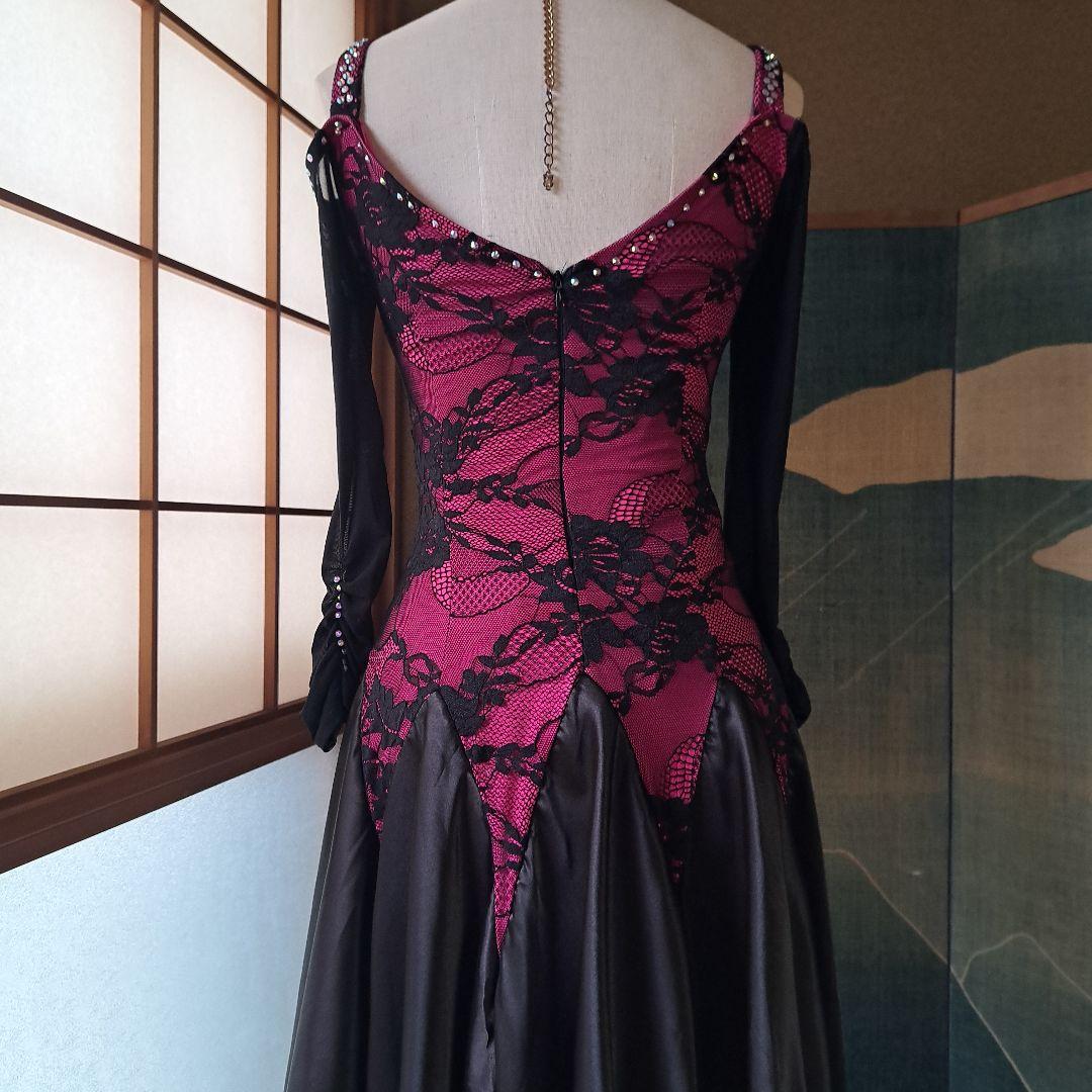 社交ダンス ドレス 黒とピンク、Mサイズ - メルカリ