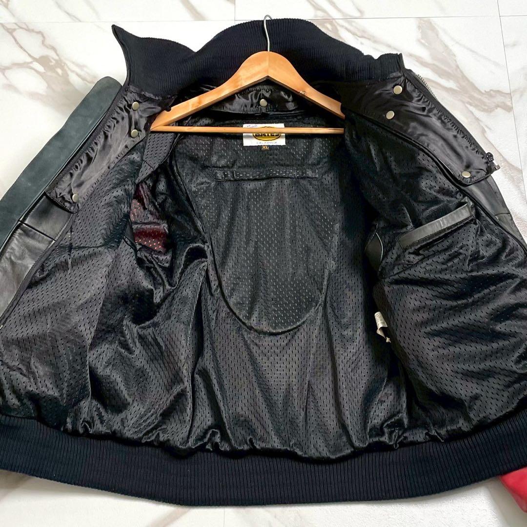 美品・XL✨】BATES 3way ライダースジャケット ワッペン ライナー