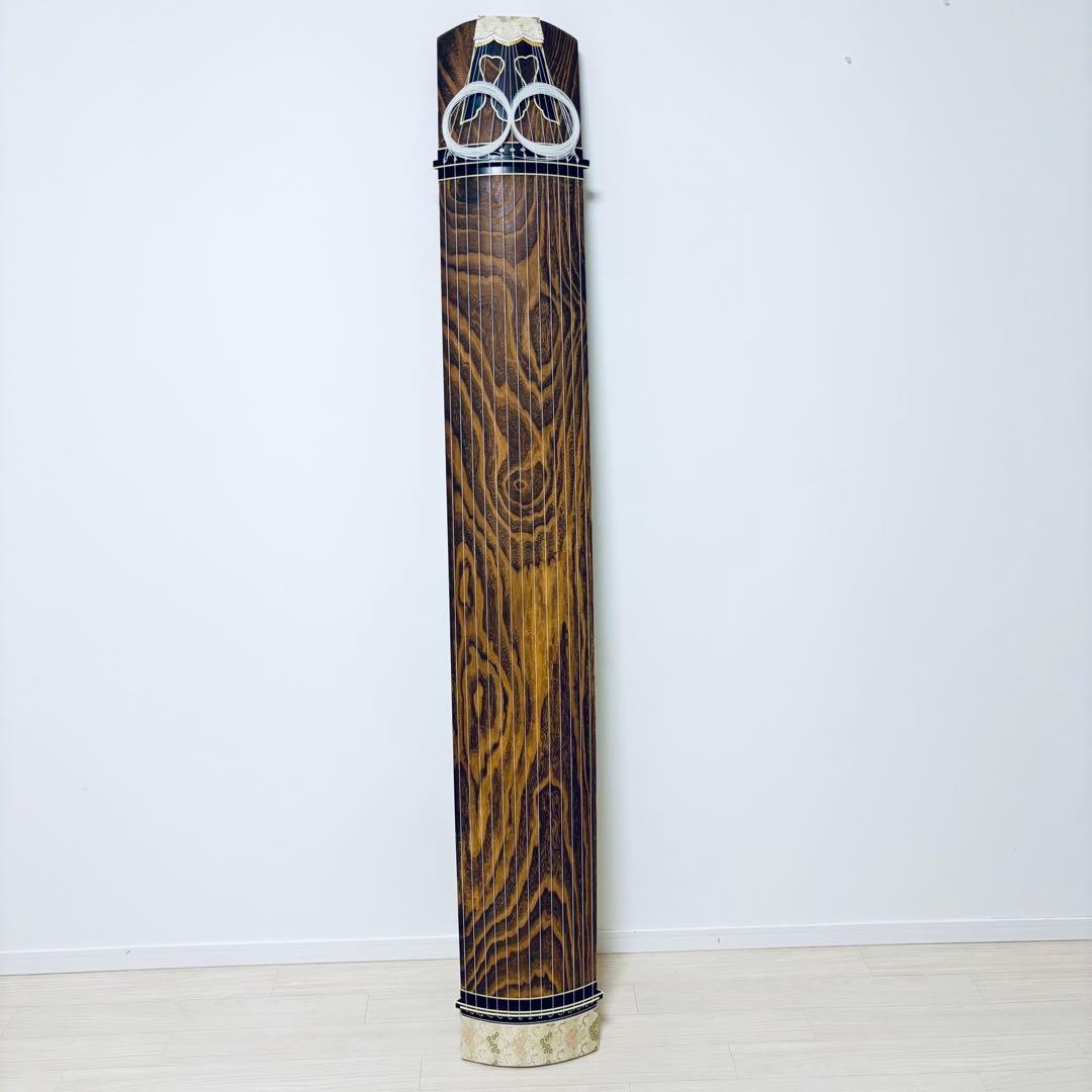 箏 13弦 すだれ彫り 和楽器 並甲 金蒔絵 上角