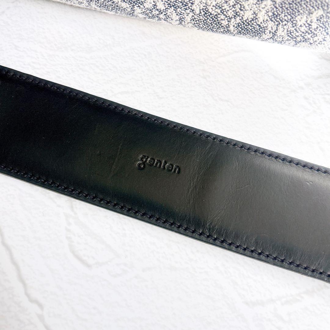 《20周年限定》genten ジャカードハタ ボストンバッグ 和紙 レザー 美品