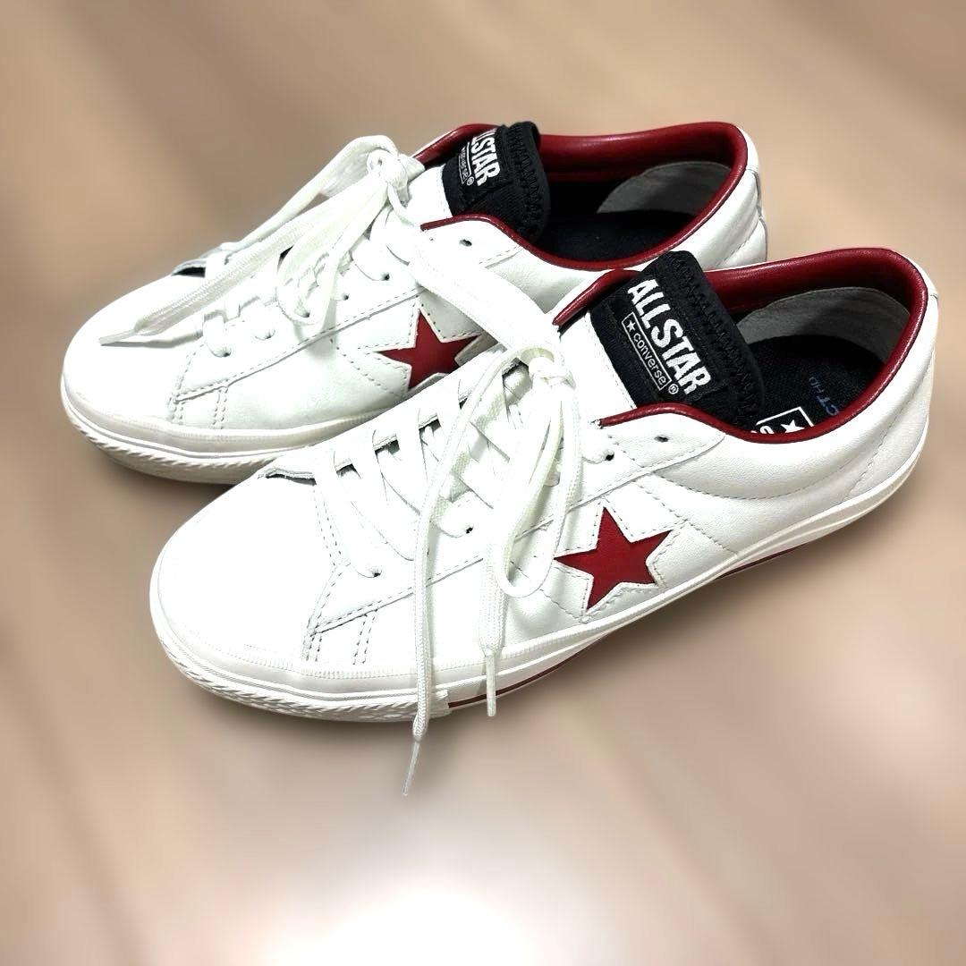 コンバースALL STAR ホワイト/レッド ゴルフシューズ