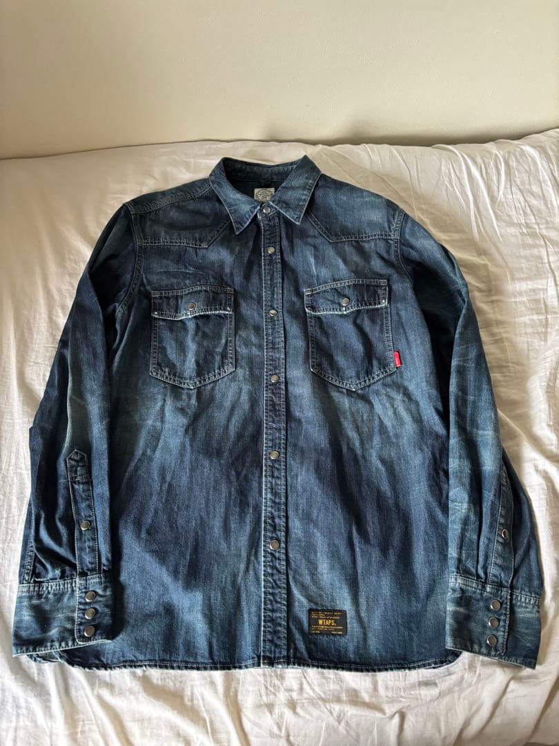 WTAPS デニムシャツ 151GWDT-SHM09 インディゴ 中古・古着通販】WTAPS (ダブルタップス) JMOD LS COTTON DENIM PASTHG