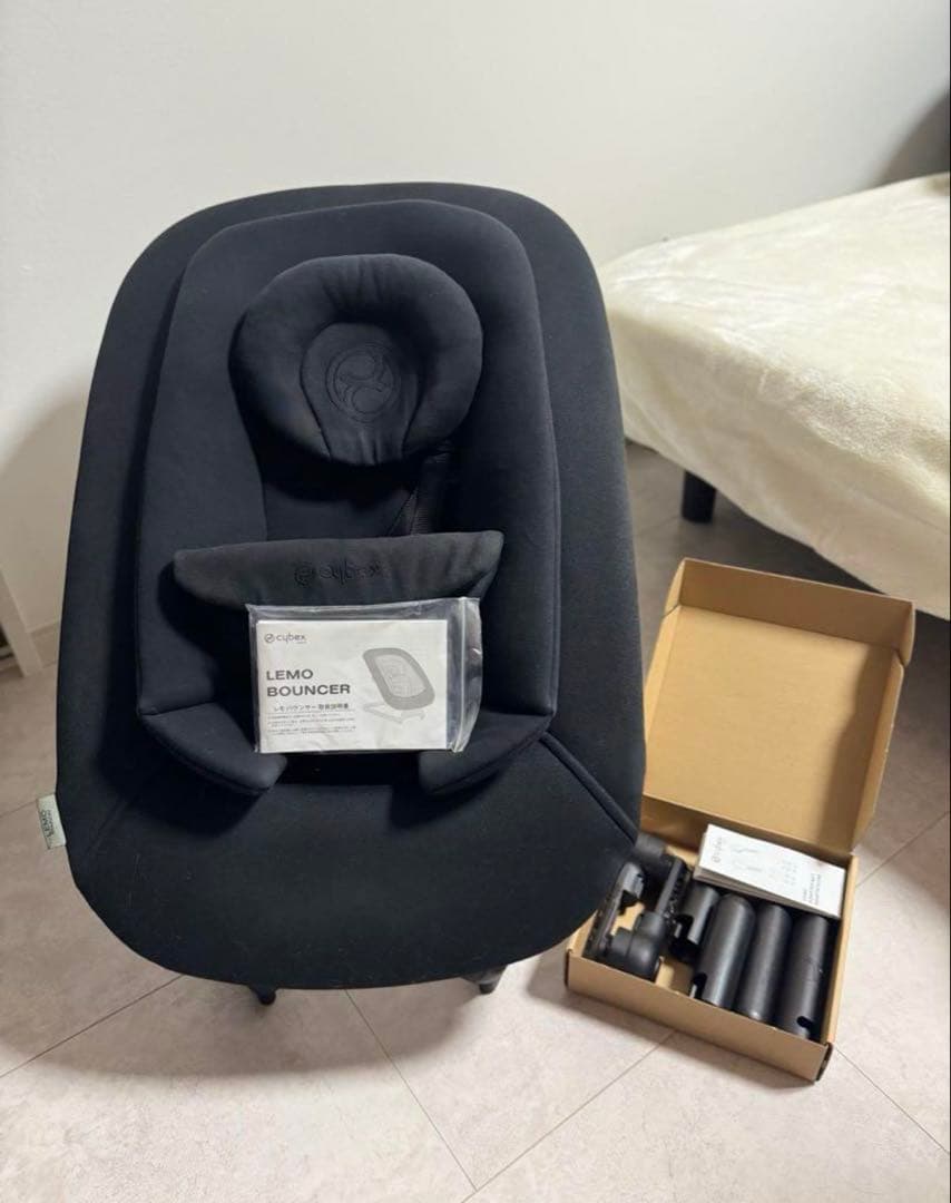 美品‼︎サイベックス　レモバウンサー　ブラック(アダプター付)