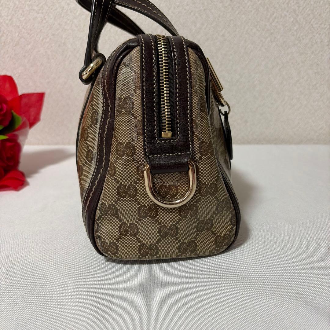 GUCCI グッチ GG柄 アビー リボン GGクリスタル ミニボストンバッグ