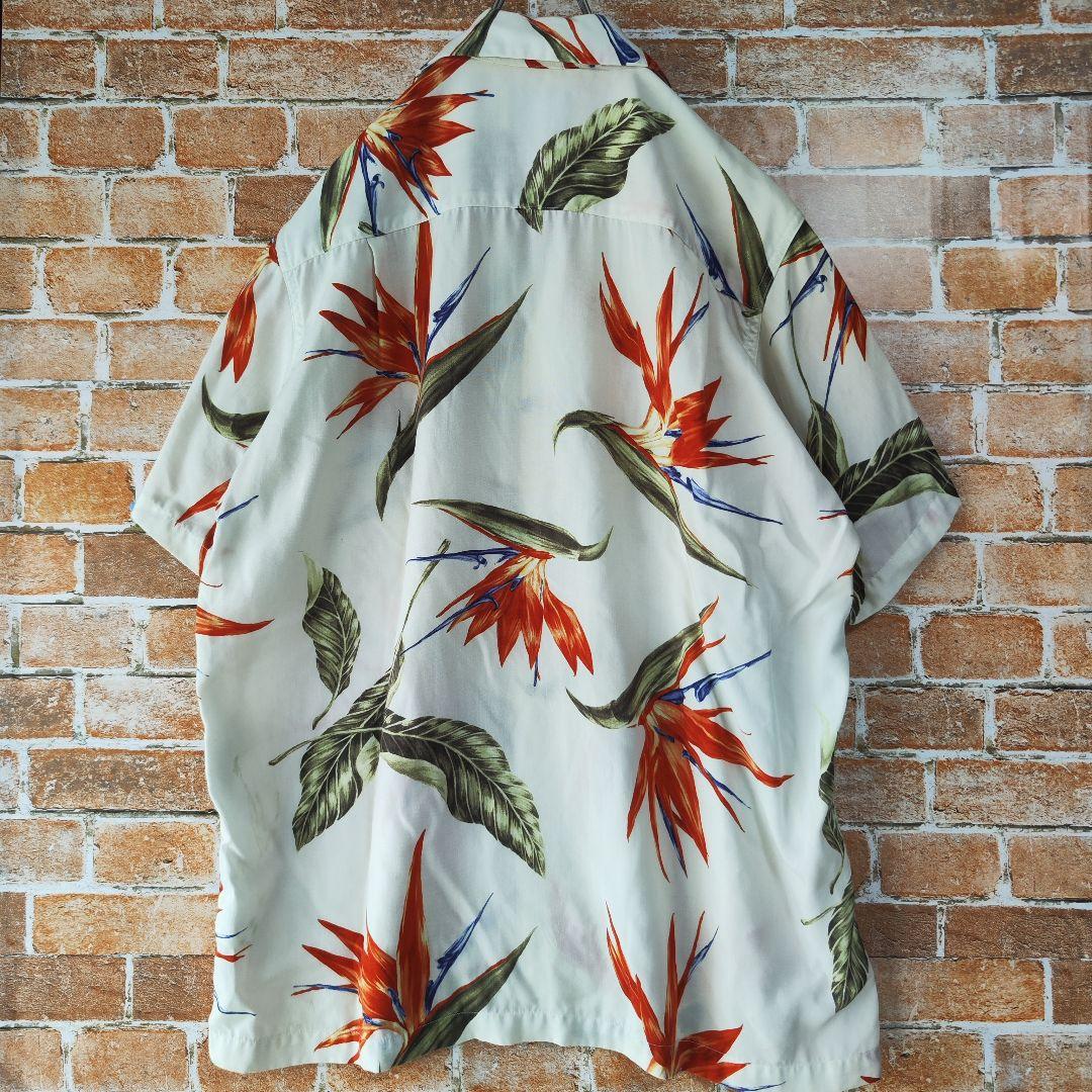 超人気モデル】ワコマリア WACKO MARIA 極楽鳥花 アロハシャツ M