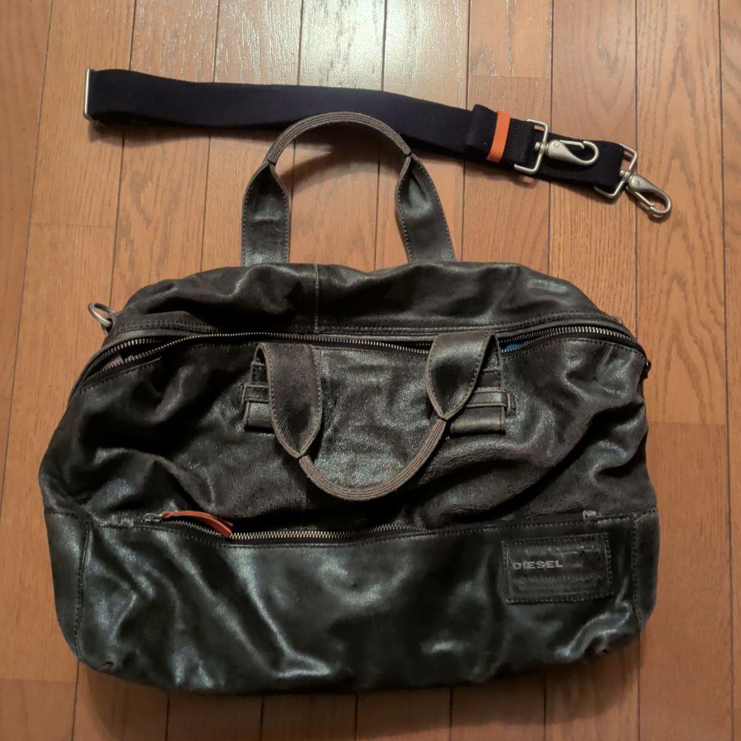 DIESEL レザー ヴィンテージミリタリーボストンバッグ - メルカリ