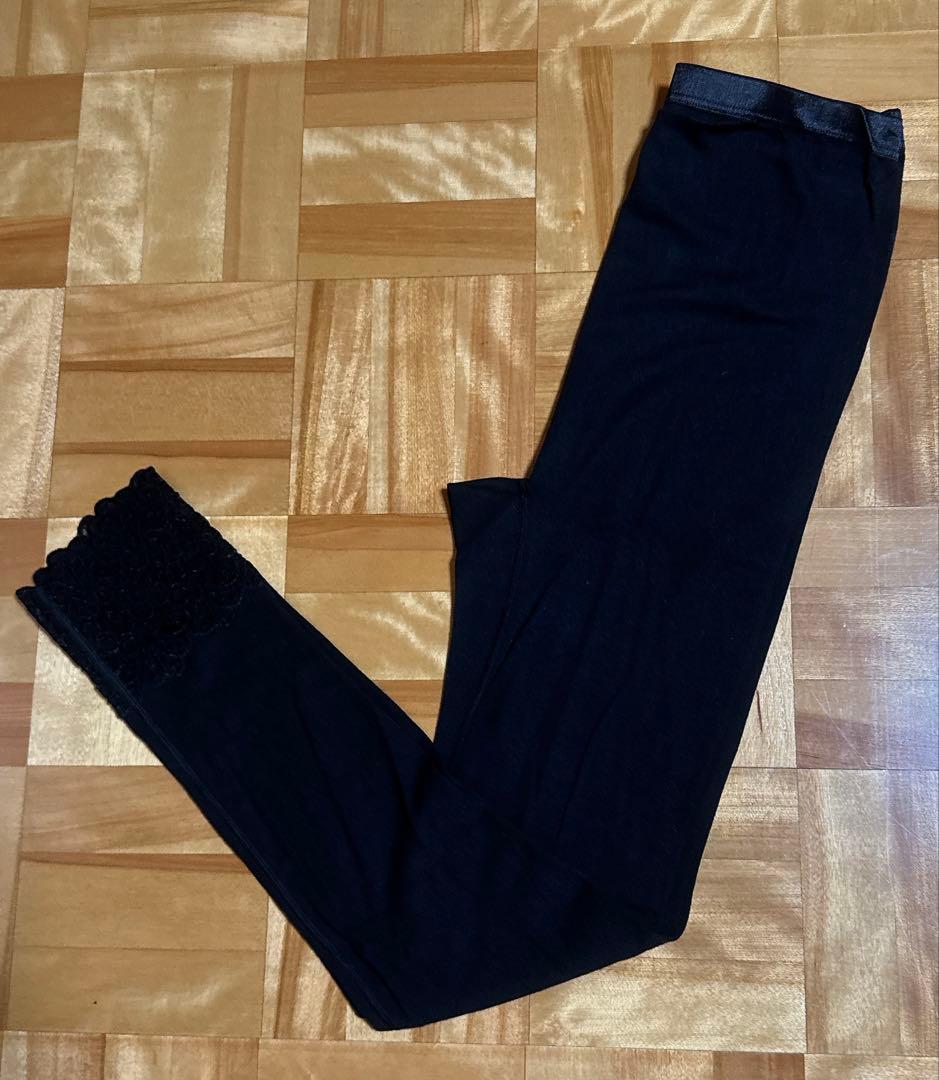 メディマ MEDIMA レース付スラックス下 シルク／アンゴラ L 2点