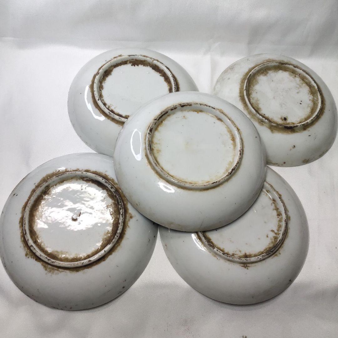 清朝磁器 中国骨董 粉彩小皿 花鳥図 手描き アンティーク コレクター