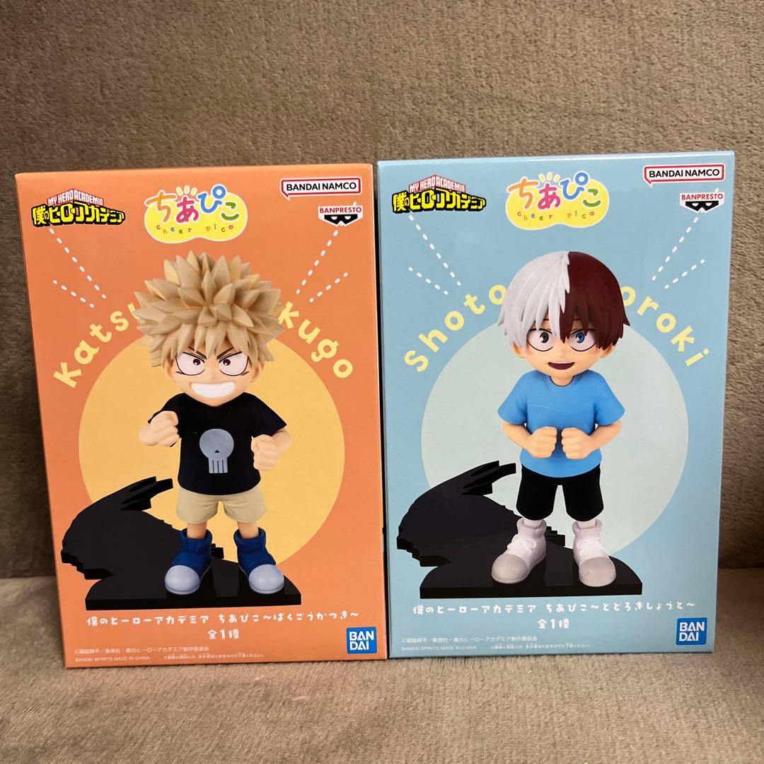 僕のヒーローアカデミア ちあぴこ 爆豪勝己 轟焦凍 フィギュア 2種
