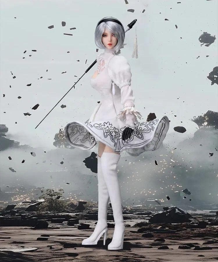ニーアオートマタ　未開封 2B ホワイト ドールセット　1/6　推奨S10D付 NieR:Automata YoRHa No. 2 Type B 27cm PVC Figure 2B White Suit