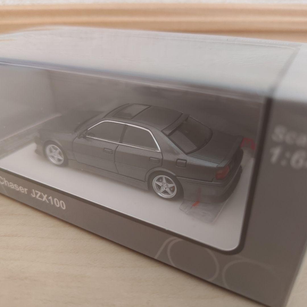 トヨタ チェイサー JZX100 ミニカー ホワイト＆ガンメタ 2台セット