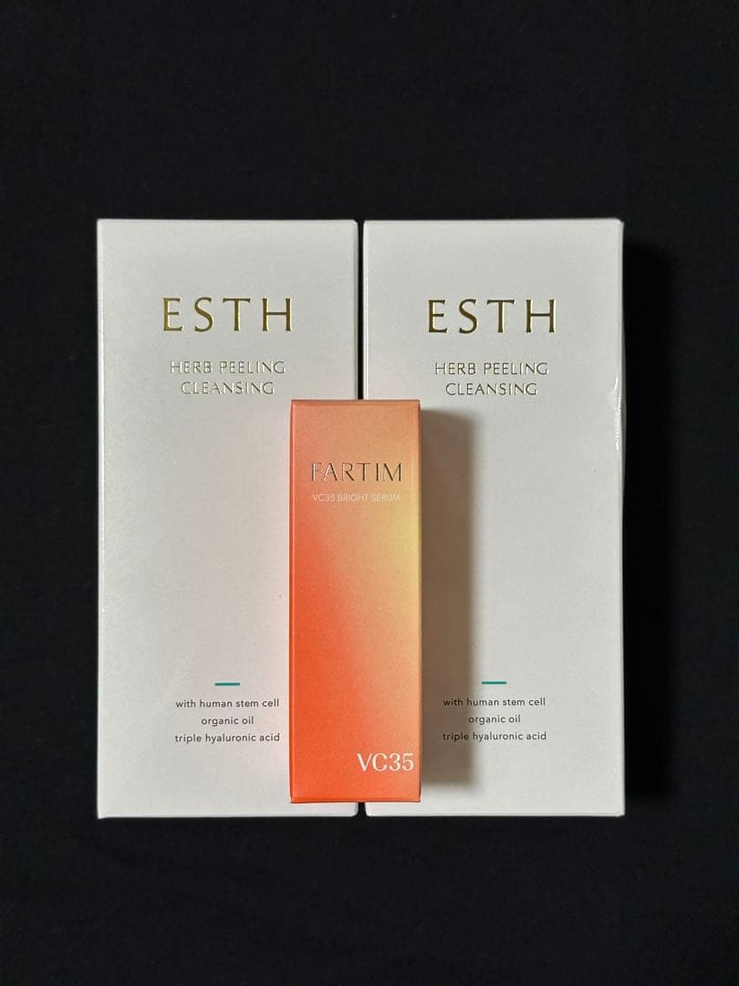 ①ESTH ハーブピーリングクレンジング 120g 2個＋おまけ