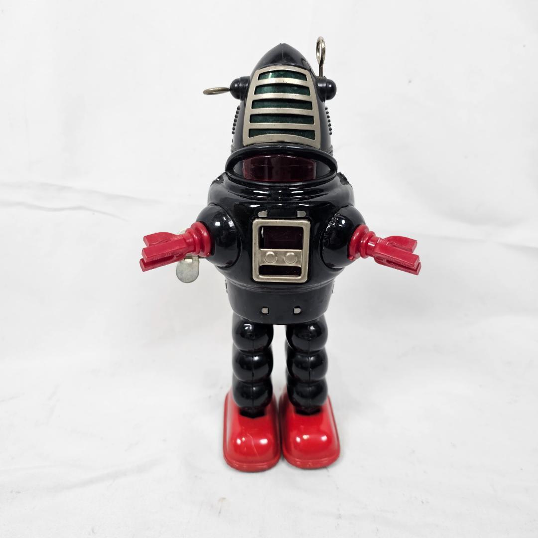 【希少】ブリキ ロボット ロビー型 スパーク ゼンマイ式 昭和レトロ 1960年代 ノグチ製『MECHANICAL MIGHTY ROBOT WITH SPARK』 ブリキ
