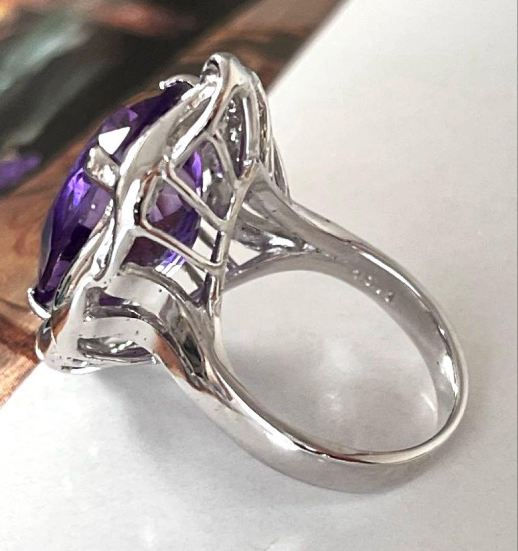 天然アメジスト 10ctSILVERヴィンテージリングB113 - メルカリ