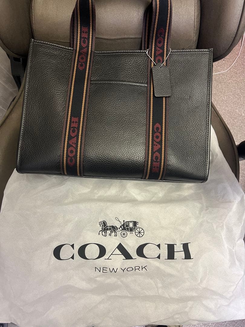 COACH ミニトートバッグ　スミス　カラー：ブラック　袋あり