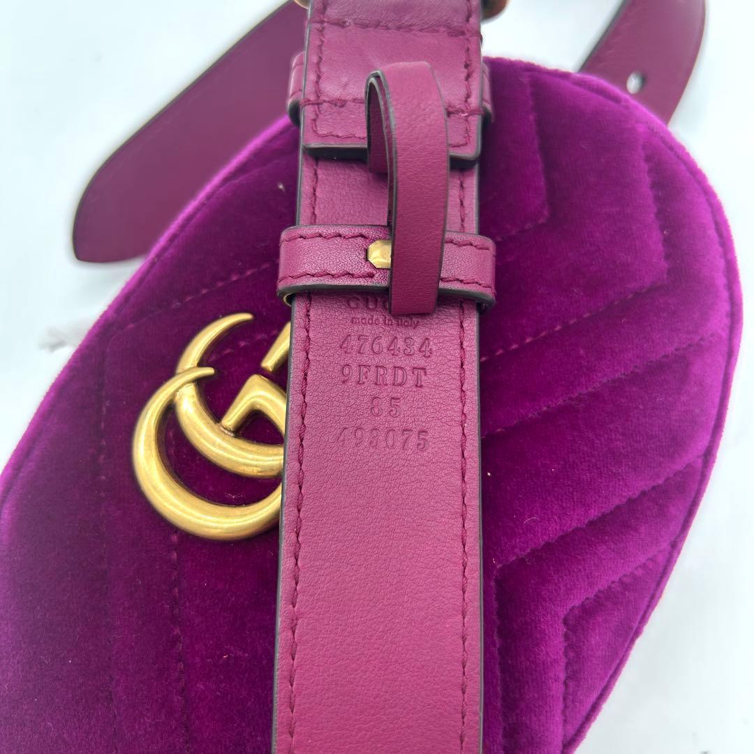 極美品】グッチ マーモント ベロア ボディバッグ ウエストポーチ