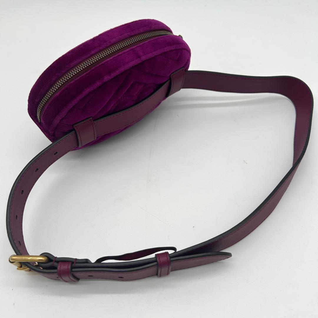 極美品】グッチ マーモント ベロア ボディバッグ ウエストポーチ