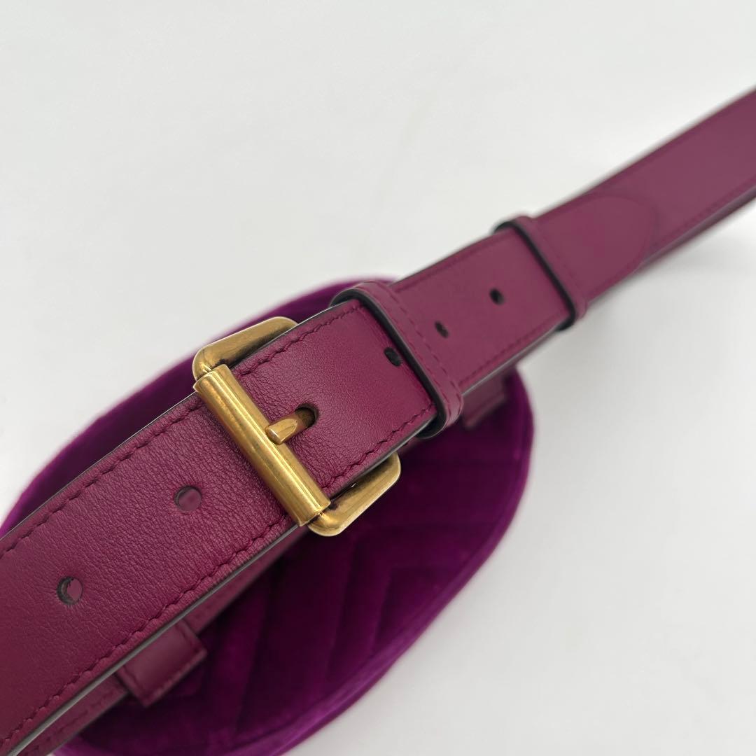 極美品】グッチ マーモント ベロア ボディバッグ ウエストポーチ