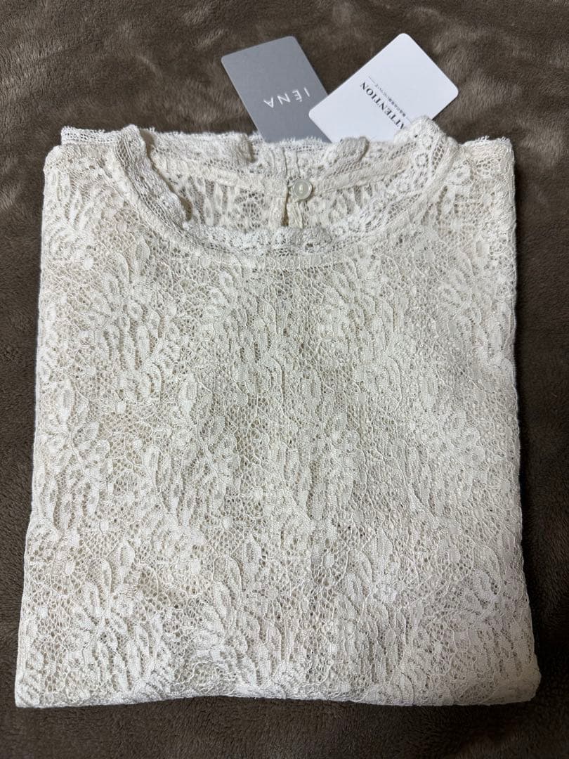 IENA リーフレースブラウス ナチュラル リーフレースブラウス（シャツ