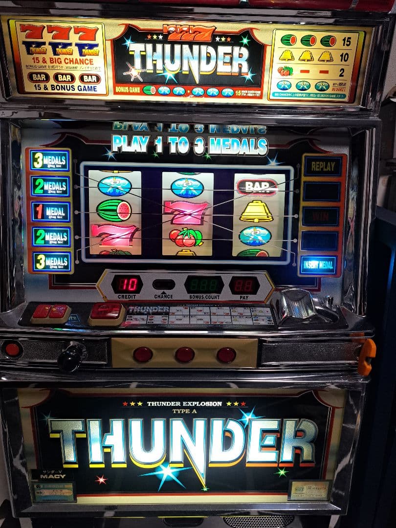 サンダーv 実機　4号機 led仕様　スロット　実機　不要機　パチスロ Yahoo!オークション -「サンダーv 実機」の落札相場・落札価格