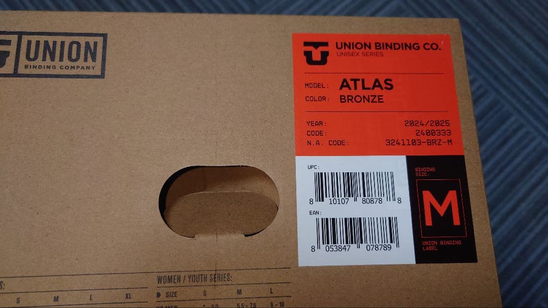 UNION ATLAS BRONZE ビンディング Mサイズ2024-2025