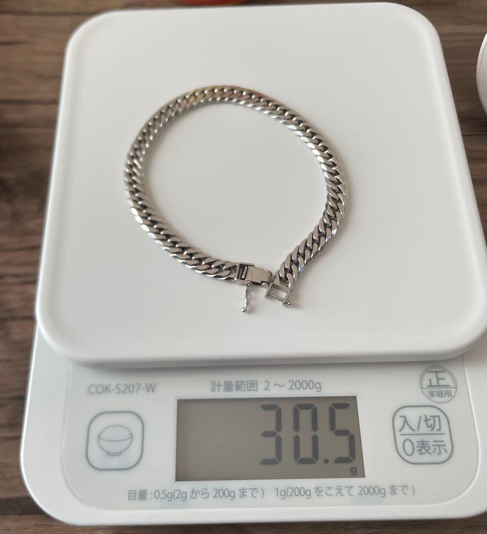 ア*ジ様 Pt850 プラチナ喜平ブレスレット 6面ダブル　20.5cm/30.