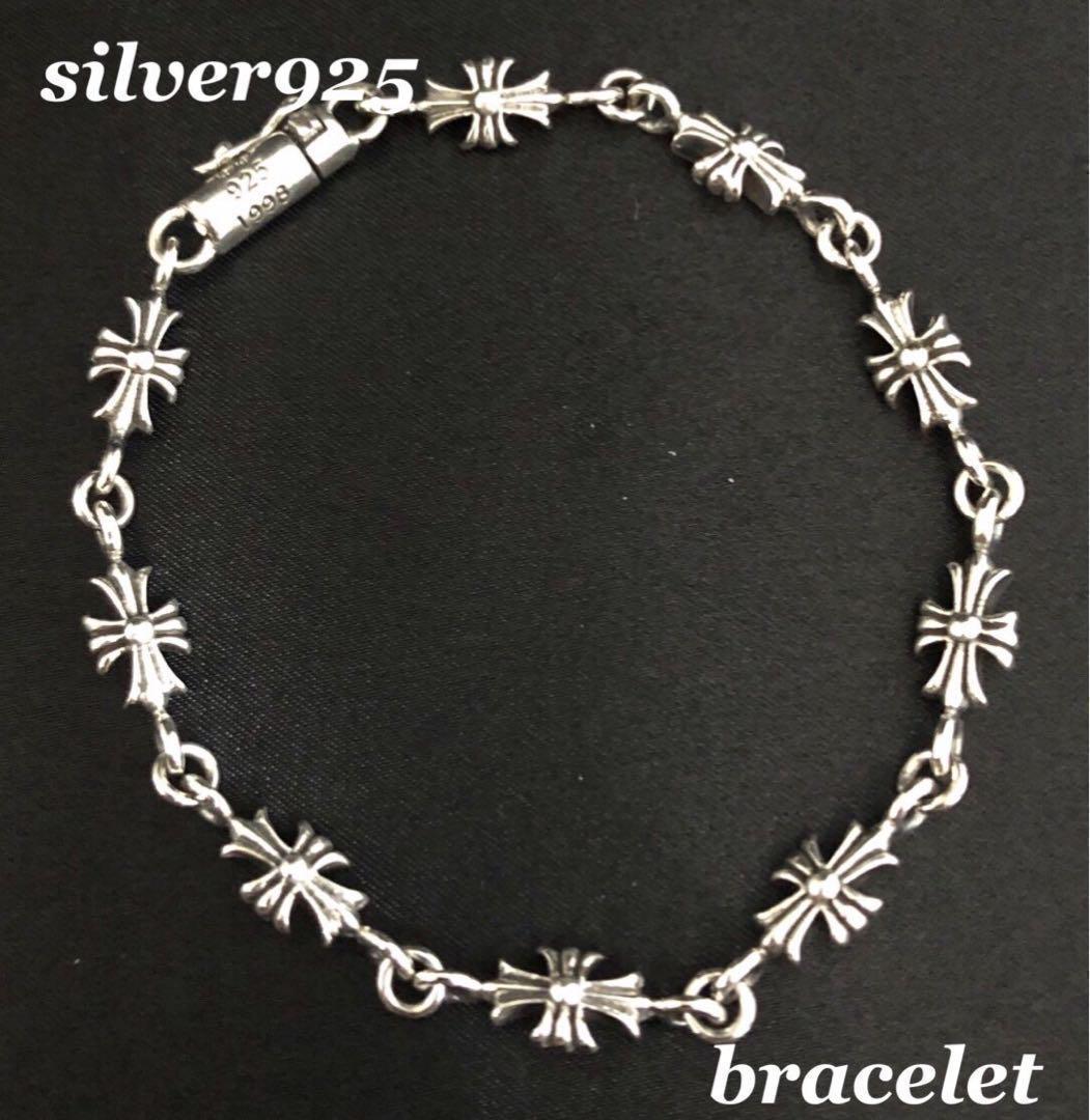 シルバー925 ブレスレット　クロス　十字架　プラス　クロム　2-26 8935