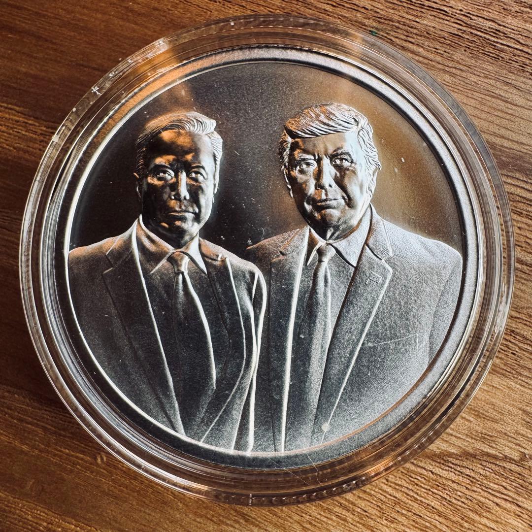 （レア！！）トランプ大統領/イーロンマスク 1オンス 銀貨