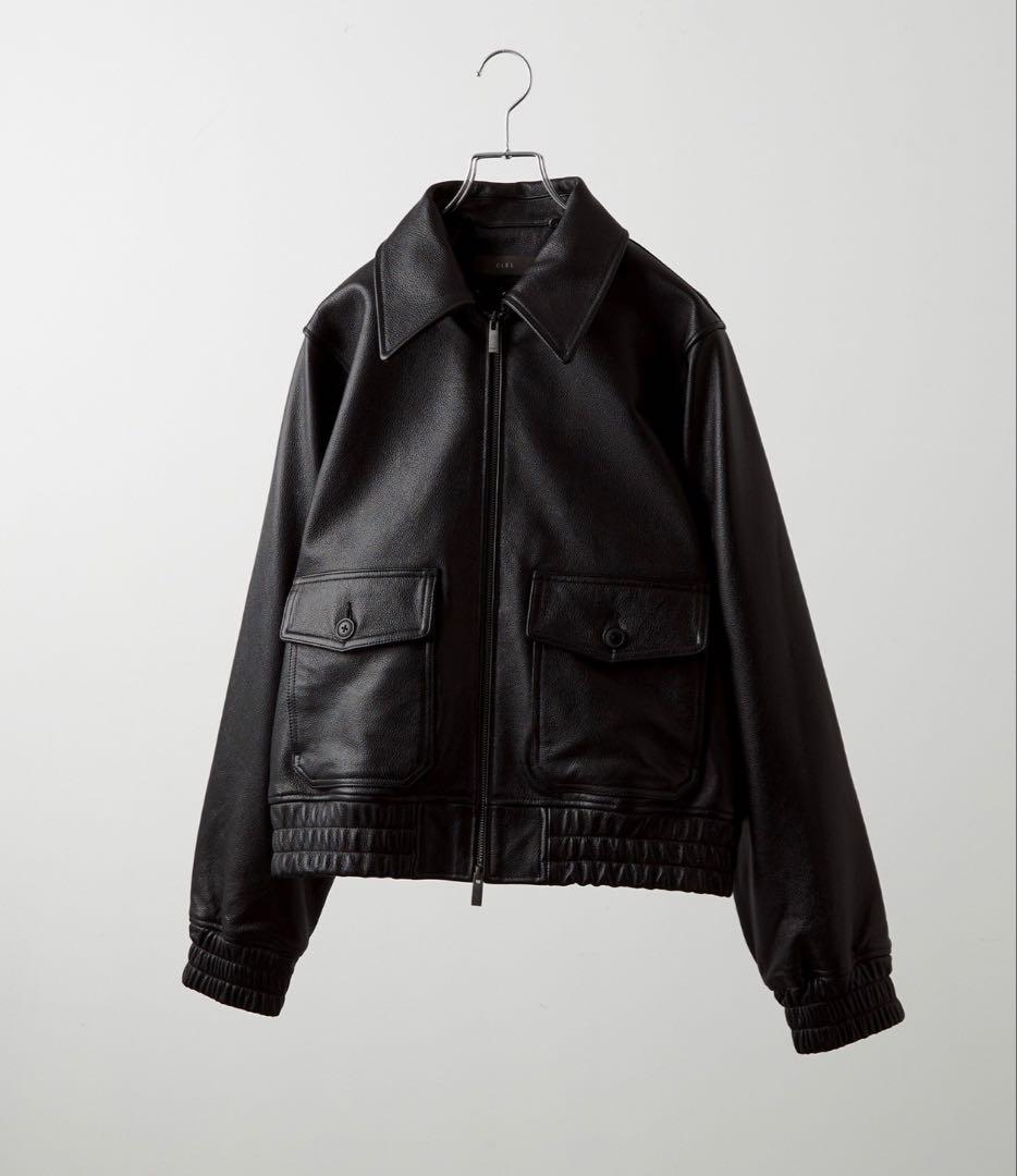 CLEL 牛革ブルゾン　ブラックL