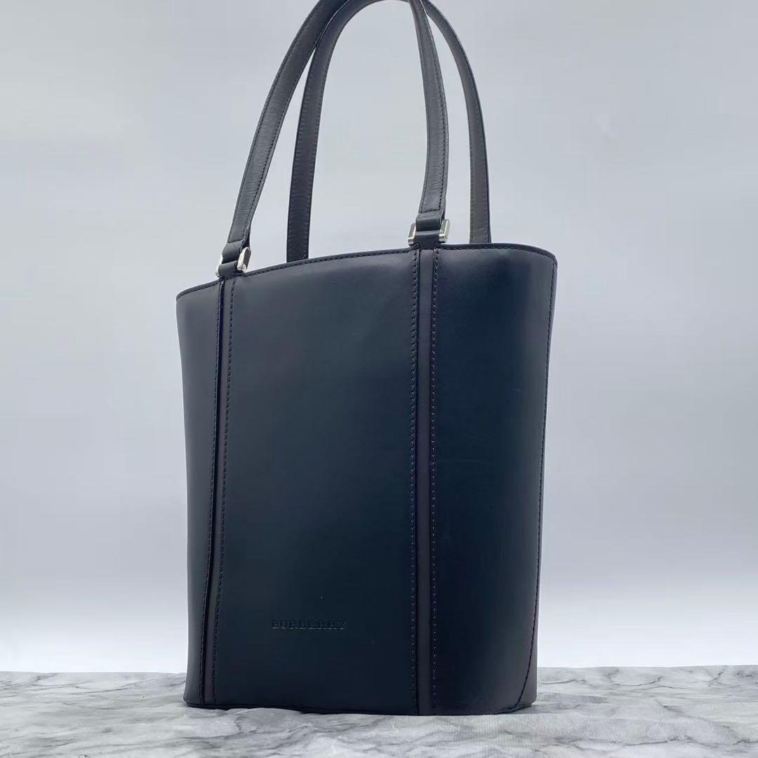 バーバリー トートバッグ ノバチェック バケツ型 ノバチェック レザー