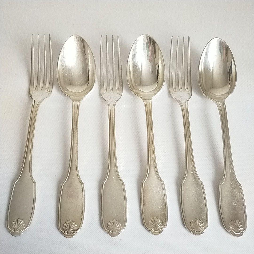 ALFENIDO クリストフル テーブルスプーン フォーク 6本 アンティーク