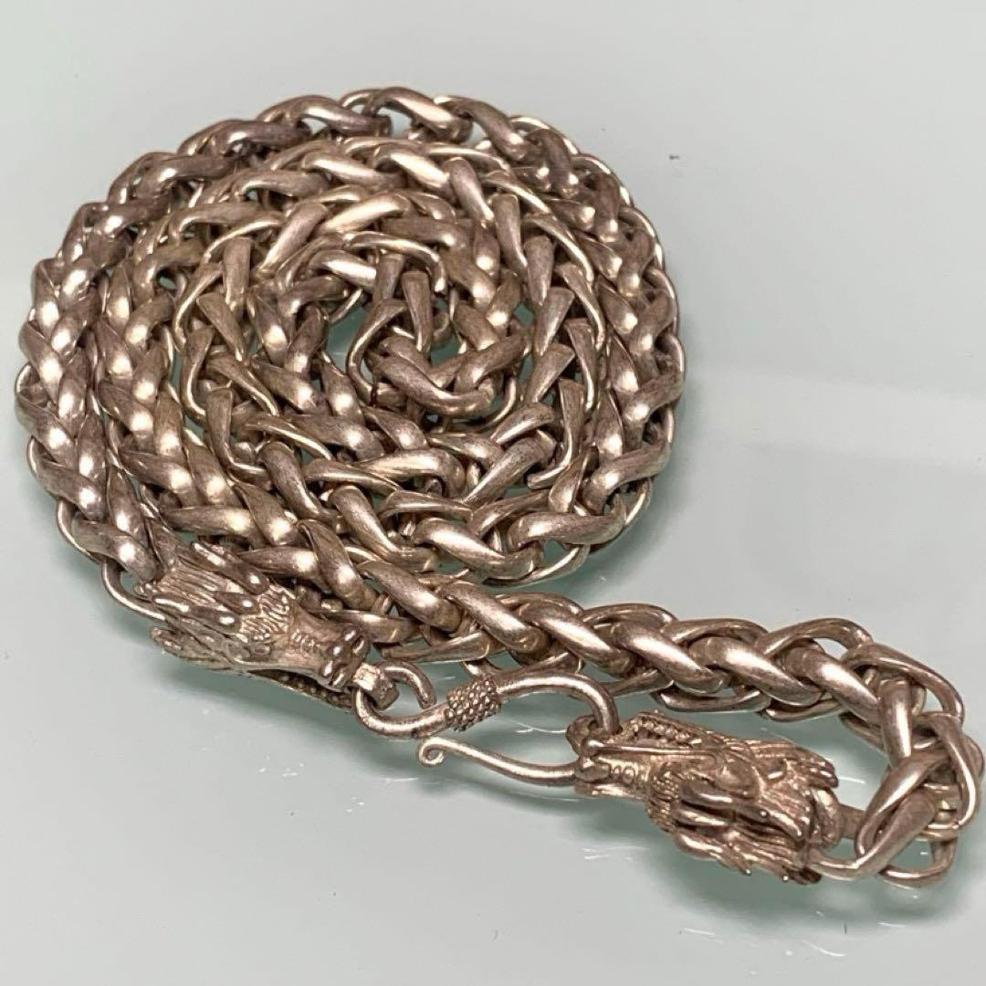 時代物　銀龍　ネックレス　お守り　魔除け　縁起物