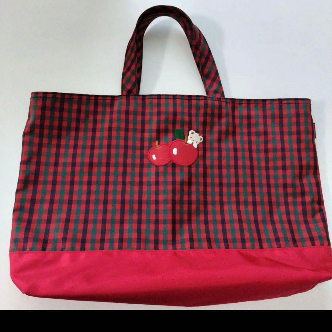 ☆美品 familiarレッスンバッグ 廃盤 赤チェック☆