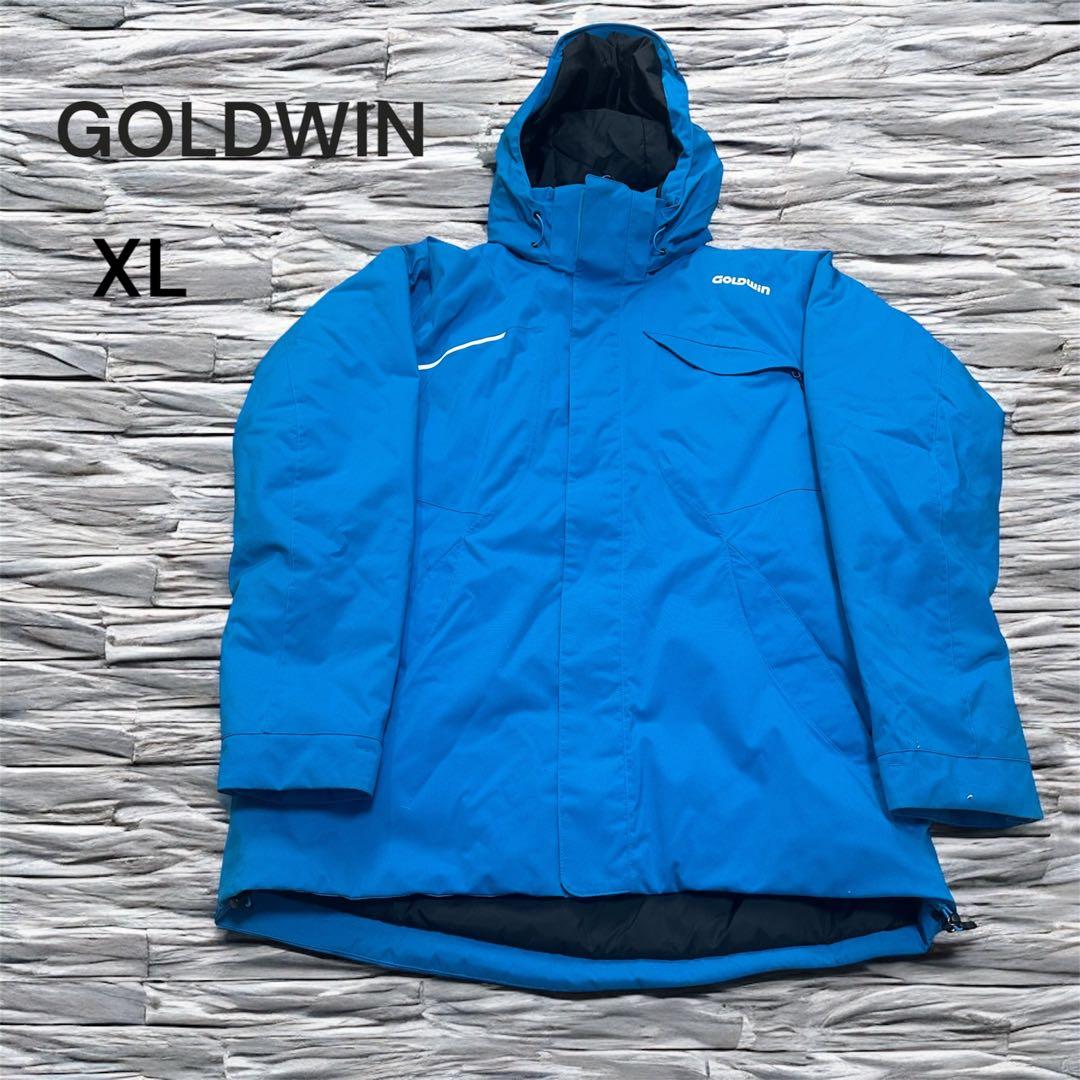 GOLDWIN フード付き青スノーボードウェア GOLDWIN（ゴールドウイン） ゴアテックス スキージャケット Goldwin
