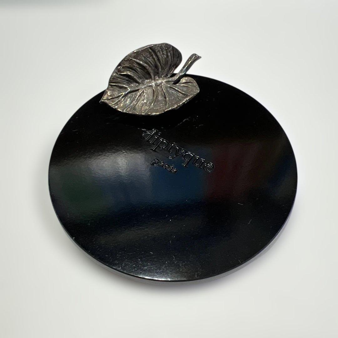 diptyque キャンドルホルダー 黒　リーフ　レア　アンティーク　銀細工