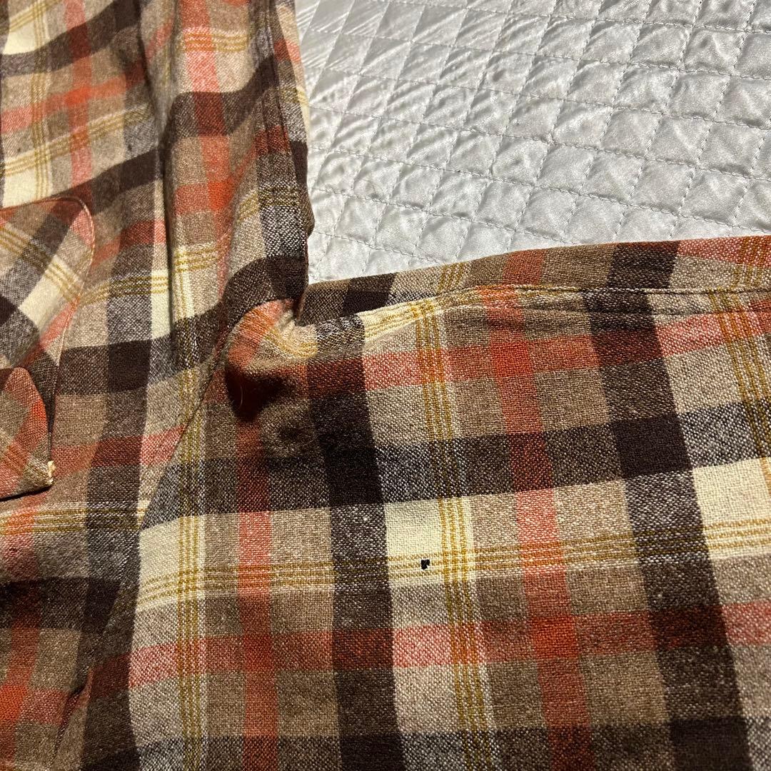 し*う様 70s USA製 ペンドルトン ウールチェックボードシャツ 開襟 vi