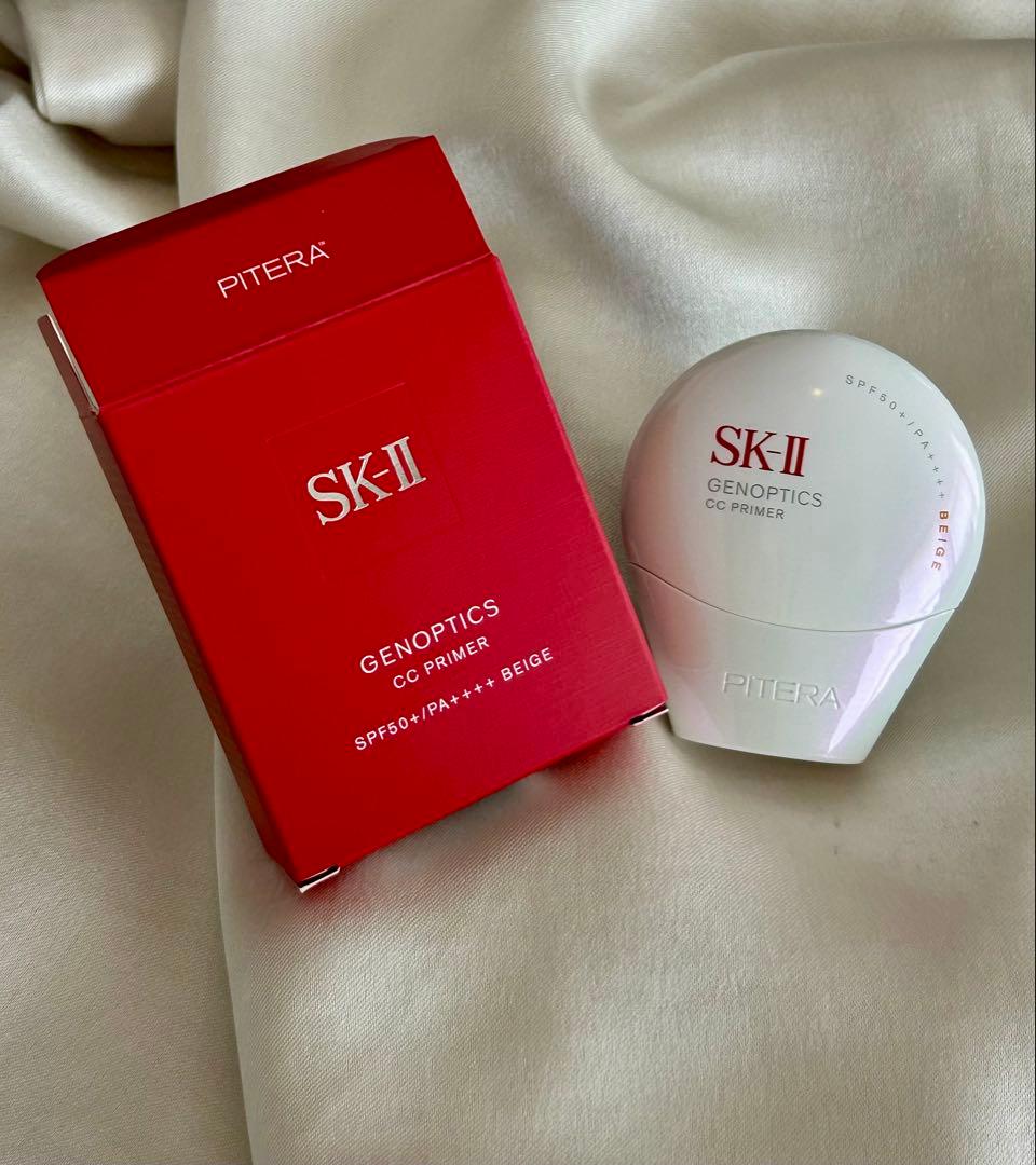 【SK-II】ジェノプティクスCCプライマー ナチュラルベージュ,1度の使用のみ