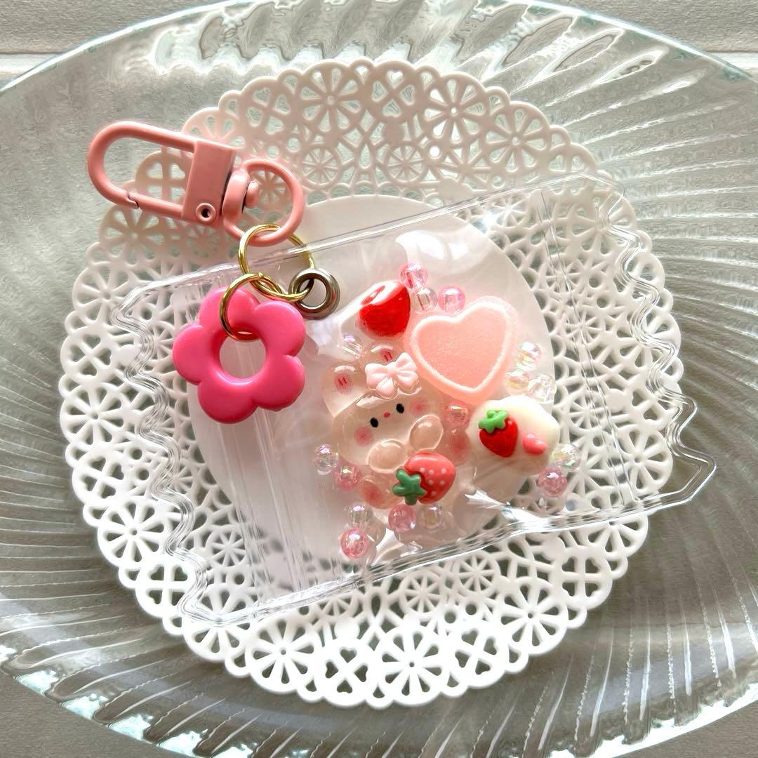キャンディーバッグ 詰めポーチ いちご うさぎ ピンク 赤 チャーム