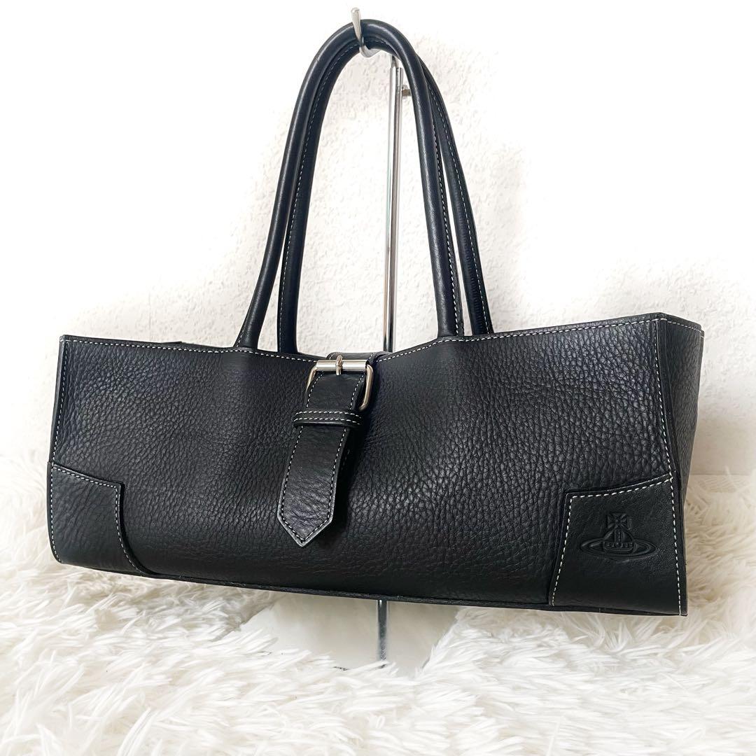 美品✨️Vivienne Westwood 本革 スクエア型 ハンドバッグ オーブ
