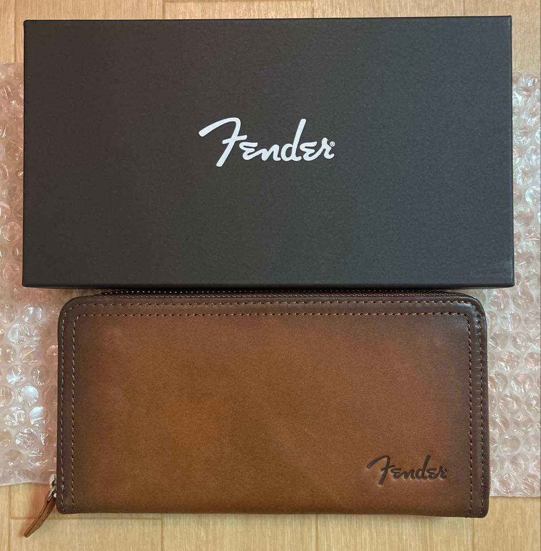 Fender フェンダー ラウンドファスナー 長財布　BROWN 未使用