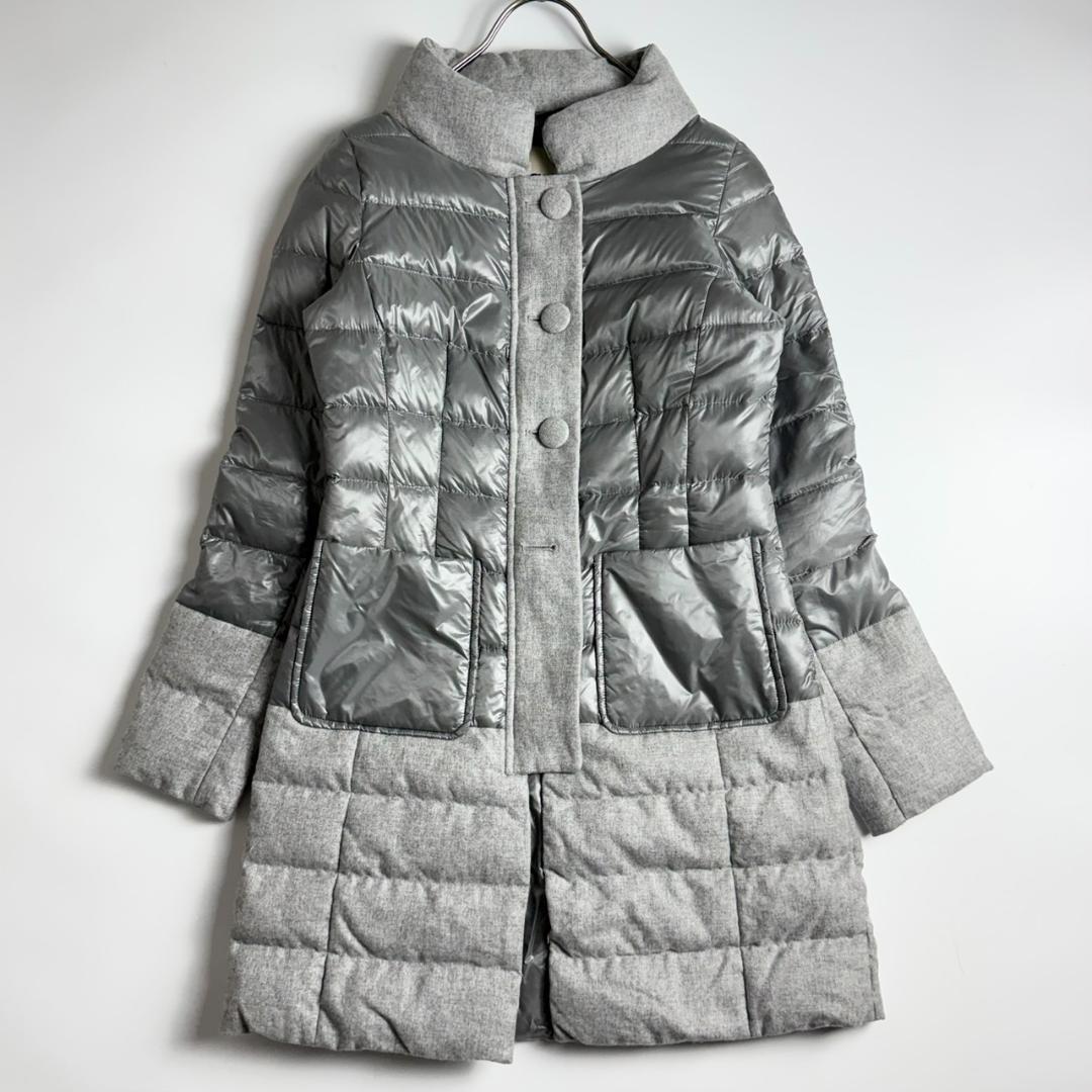 HERNO ヘルノ カシミヤ 切り替え ダウンコート グレー 40 - メルカリ