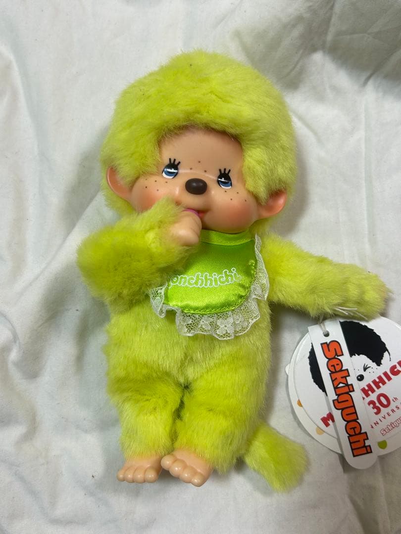 【希少 美品】モンチッチ 30周年記念 セキグチ ライトグリーン