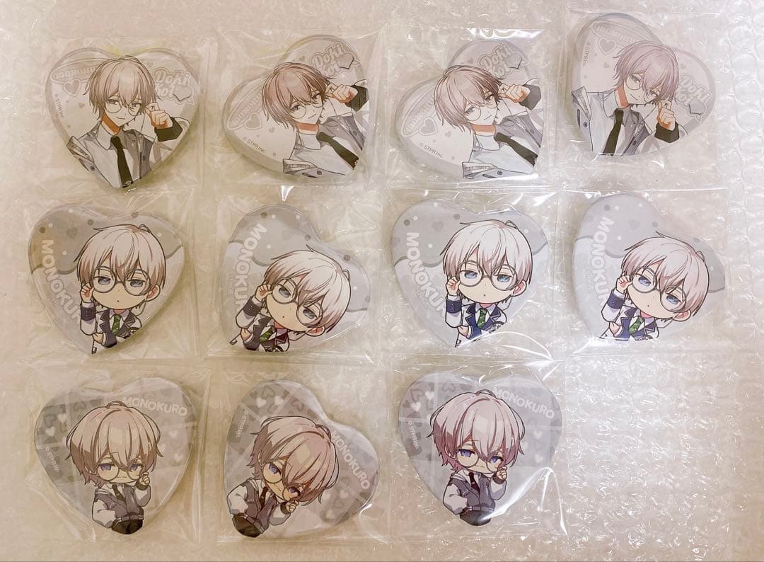 ドキ恋 缶バッジ　ものくろくん セット シャープ公式通販】 正反対な君と僕 缶バッジセット／鈴木みゆ＆谷悠介