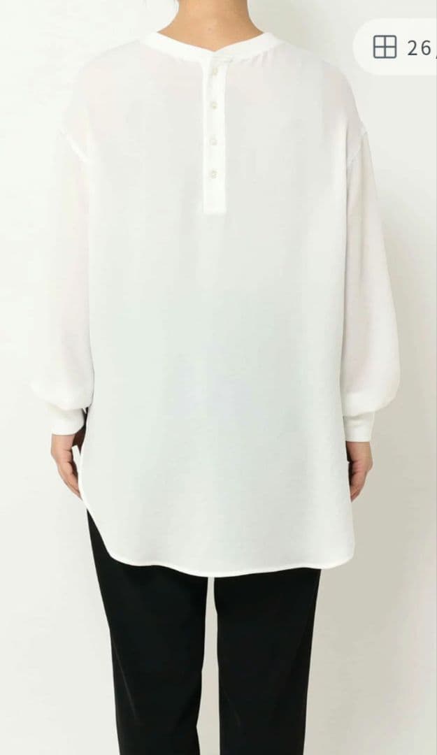 Moomin様専用☆新品 リブドロワ ジョーゼットポケットブラウス